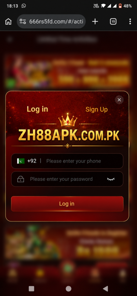 Login or Register on 666RS